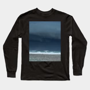 Stormy skies and playful dolphins Long Sleeve T-Shirt